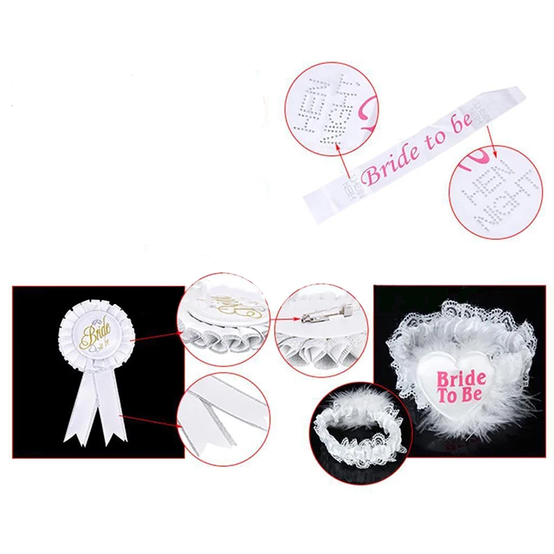 1 шт. белая Одиночная Вечеринка невесты на бретельках свадебная вуаль круглая