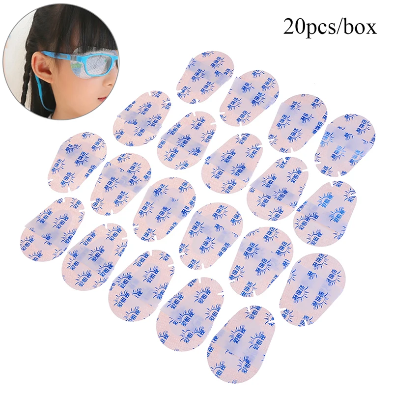 

20pcs/set kids eye patch glasses amblyopia medical soft reusable orthoptic mask