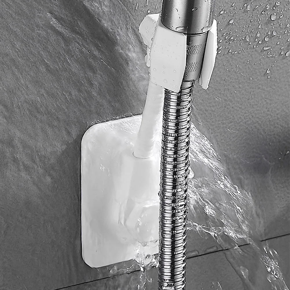 

Bathroom Accessories Flexible Tile Shower Head Holder Wall Mounted Easy Install Self Adhesive 360 Degree Adjustable Space Saving