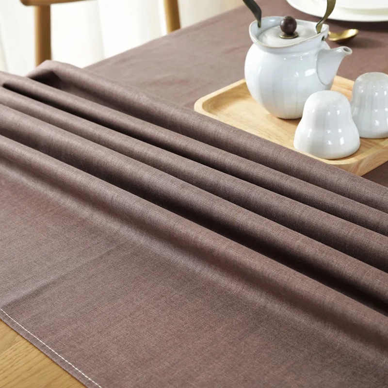 

Linen Waterproof Tablecloth Rectangular Dining Table Cloth Desk Cover Rectangular for Table Decoration Solid Color Nordic Style