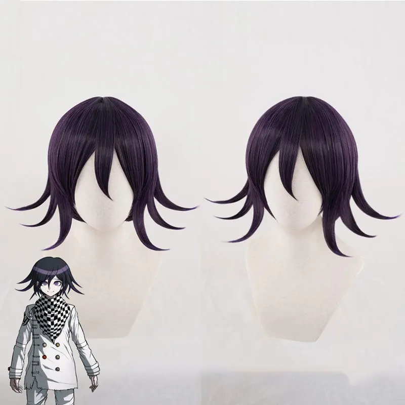 Ouma Kokichi парик Danganronpa V3 фиолетовый для косплея синтетические волосы Косплей Аниме