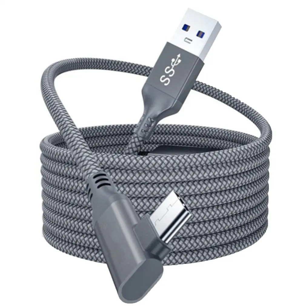 

Link Плетеный 5 м USB3.2 локтевой кабель для передачи данных с высокой Скорость зарядки для Oculus Quest 2