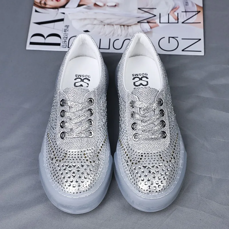 Женские кроссовки из лакированной кожи на плоской подошве|Обувь без каблука| |