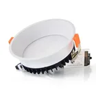 Потолочный светильник, без рамки, 3 температуры, с антибликовым покрытием, 7 Вт, 10 Вт, 12 Вт, 15 Вт, 24 Вт, Круглый, Светодиодный точечный потолочный светильник