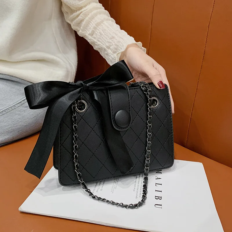 

New Mini PU Leather Flap Bags For Women 2021 Chain Design Summer Lady Shoulder Handbag Female Fashion Cross Body Bag