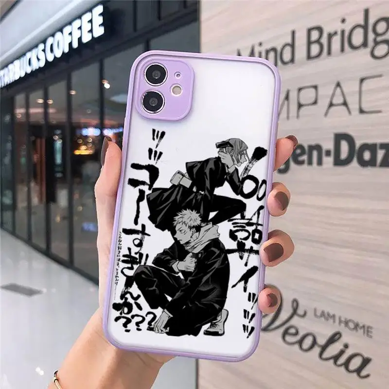 

Jujutsu Kaisen 0 Phone Cases matte transparent For purple iPhone 7 8 x xs xr 11 12 pro plus max mini Clear Funda