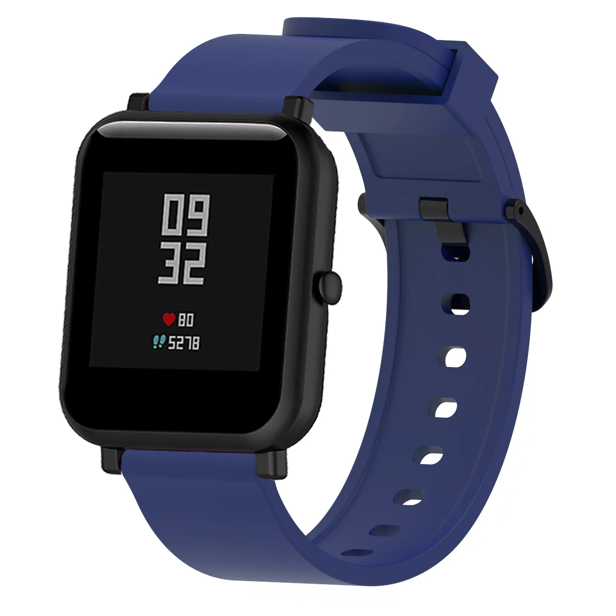 20 мм Спортивные Мягкие силиконовые ремешки для Amazfit ремешок Bip Замена для Xiaomi Amazfit наручные Ремешки Huami Amazfit Bip браслет - Цвет: Navy blue
