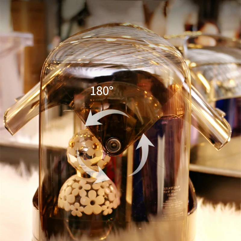 Модная черная коробка для хранения косметики двойная дверь Пыленепроницаемая