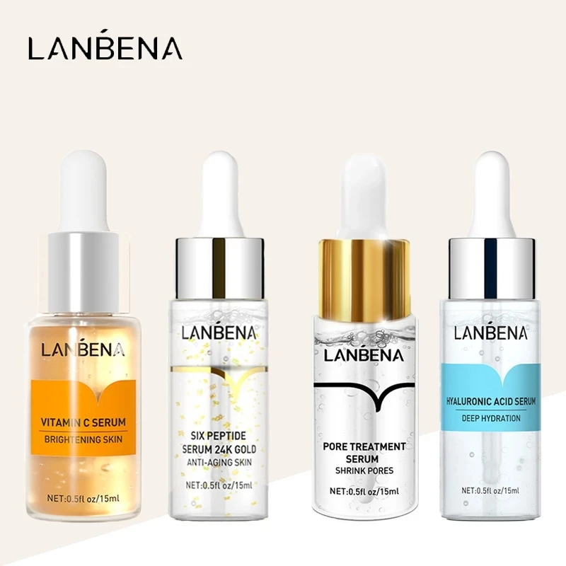 

LANBENA Hexapeptide 24k Gold Hyaluronic Acid Vitamin C Facial Essence Liquid Whitening&Brightening Anti-aging and Anti-wrinkle
