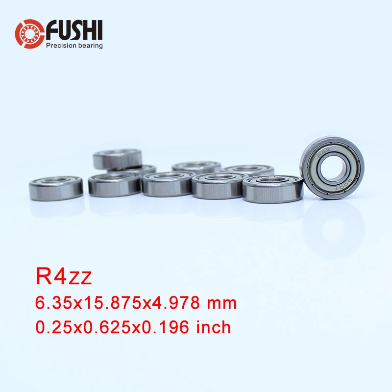 

R4ZZ ABEC-1 (100PCS) 1/4"x5/8"x0.196" inch Miniature Ball Bearings RC Models