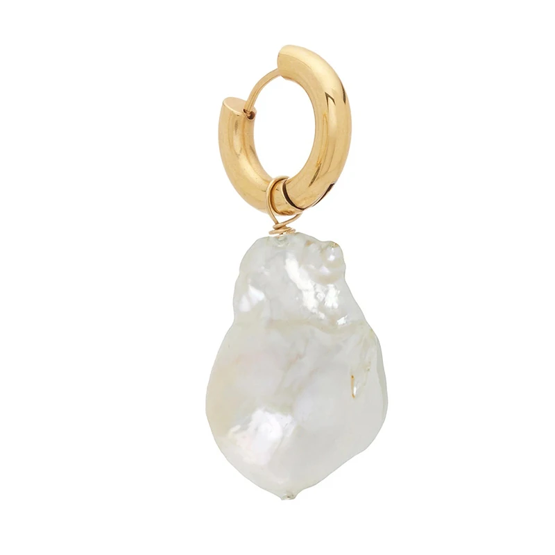 Boucles d oreille женские серьги для женщин эффектные большие серьги богемные boho висячие серьги из пресной воды с жемчугом - Окраска металла: single earring