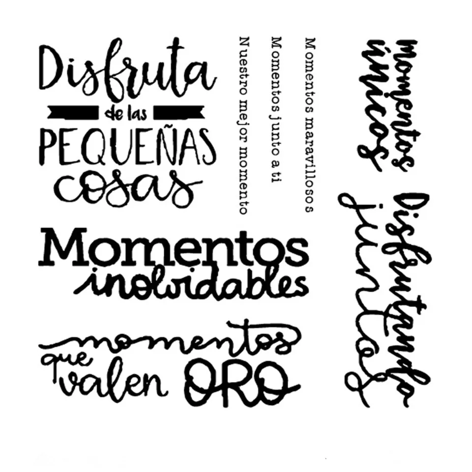 Новое поступление прозрачный штамп с испанскими словами для самостоятельного