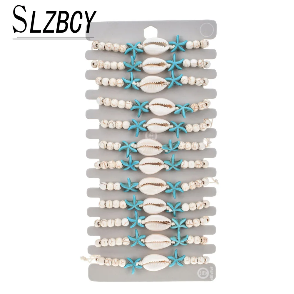 Браслет женский плетеный из натурального камня 12 шт./лот | Украшения и аксессуары