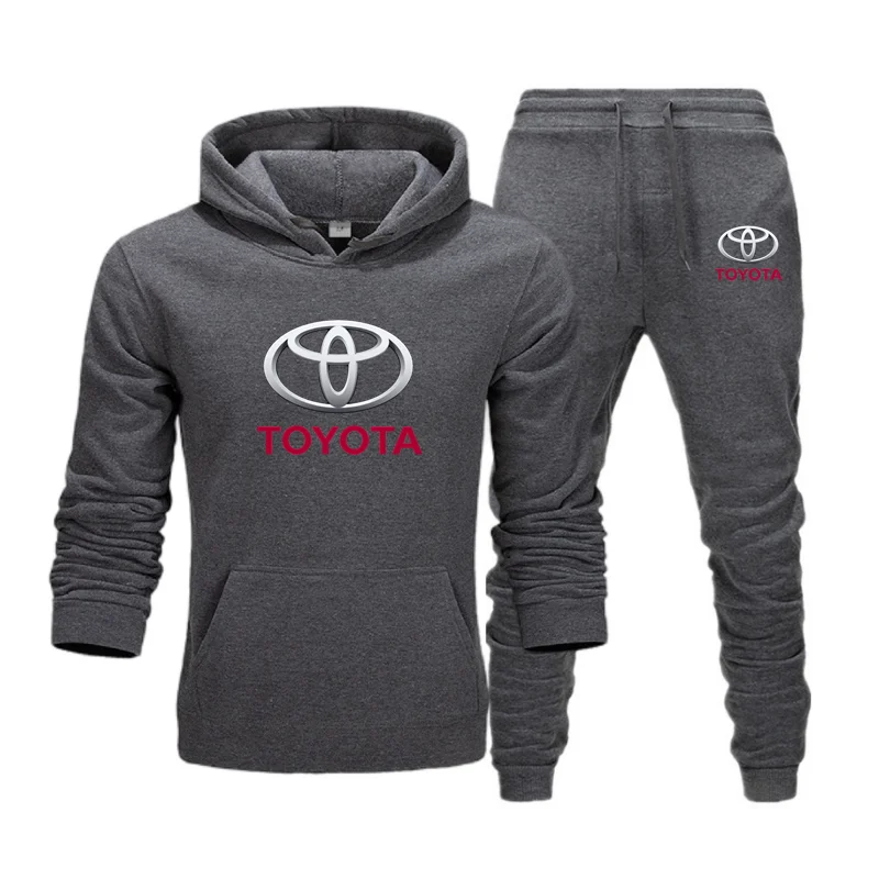

2021Toyota New Men's Women's Couple Fashion Hoodie + Sweatpants Suit Candy Color Pullover Spring Autumn Must-Have Hoodie+3
