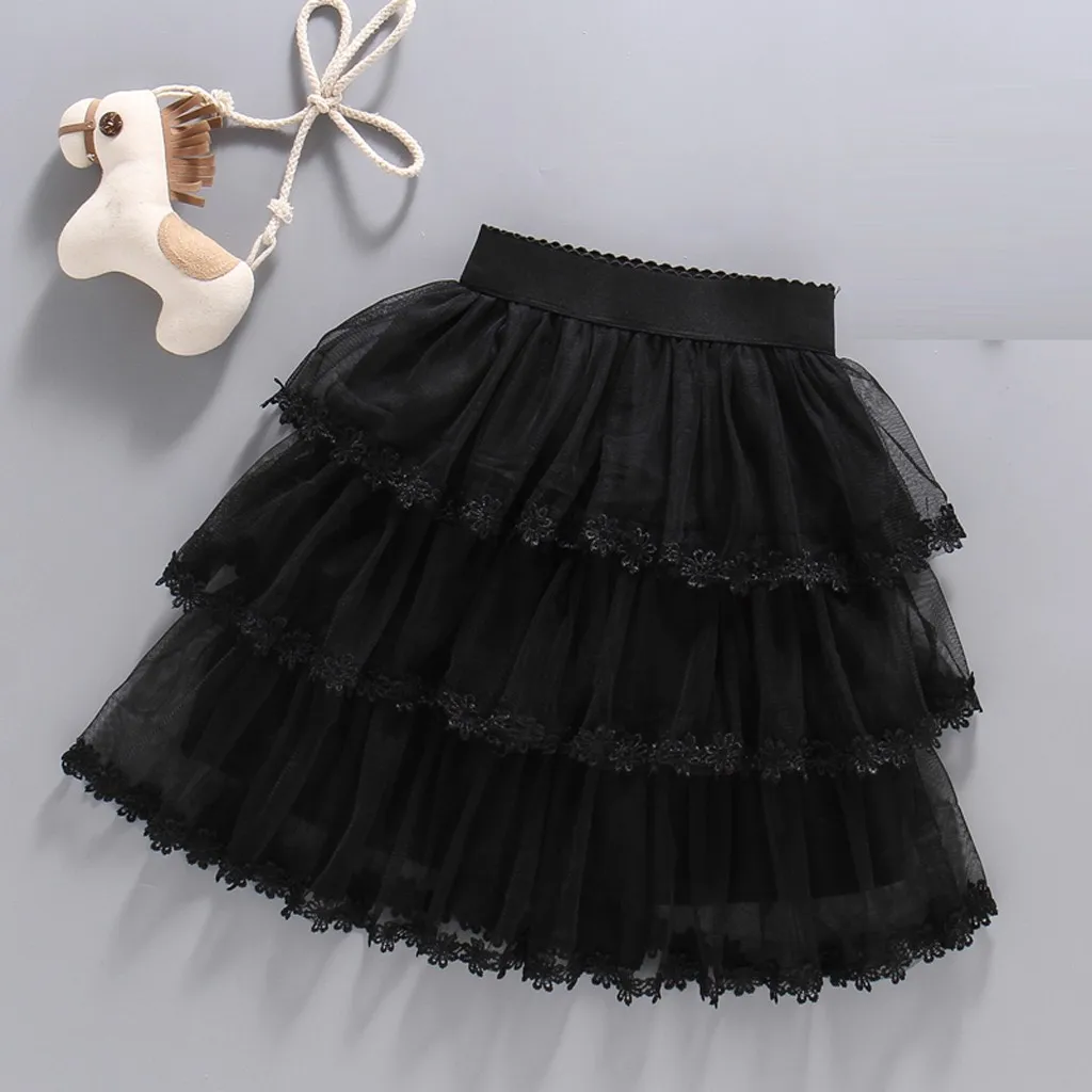 Модная Однотонная юбка пачка для малышей маленьких девочек бальное платье