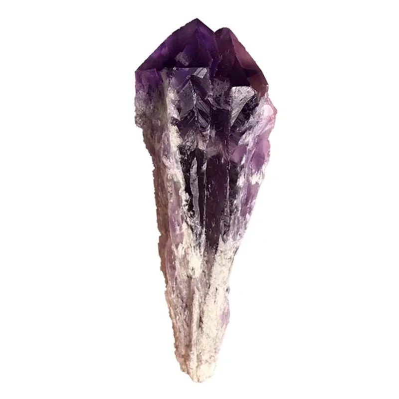 

Natural raw crystal chakra reiki amethyst scepter rough stone healing crystal wand large amethyst point wand