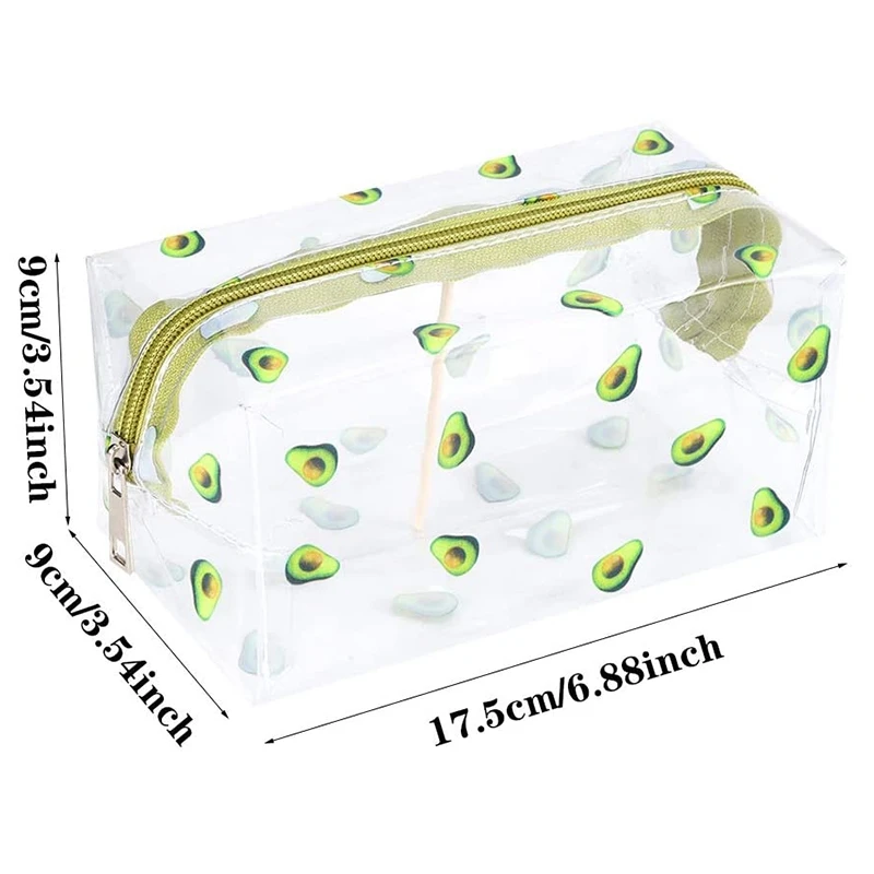 

Fruit Transparent Makeup Bags, Cute Crystal Clear Cosmetic Bags Travel Toiletry Clear Makeup Bags Waterproof