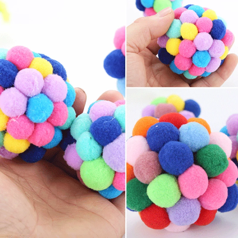 Snailhouse 2020 New Cute Pet Interactive Toy Hot Sale Cat Bouncy Ball Plush Supplies High Quality Colorful Handmade | Дом и сад