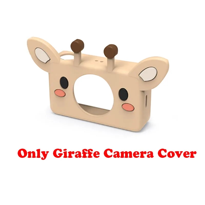 Giraffe Cover 24,0 МП HD мини-камера для детей, цифровая видеокамера с мультипликационным принтом для детей, перезаряжаемая камера для съемки, игрушки, подарки для детей - Цвет: Giraffe Cover