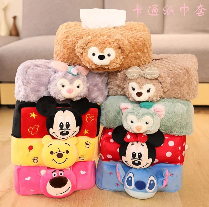 Милый домашний бумажный чехол для полотенец плюшевый ящик ящика мультяшный