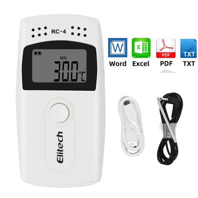 5 шт. RC-4 USB-регистратор данных о температуре регистратор внешний датчик 16000 точек