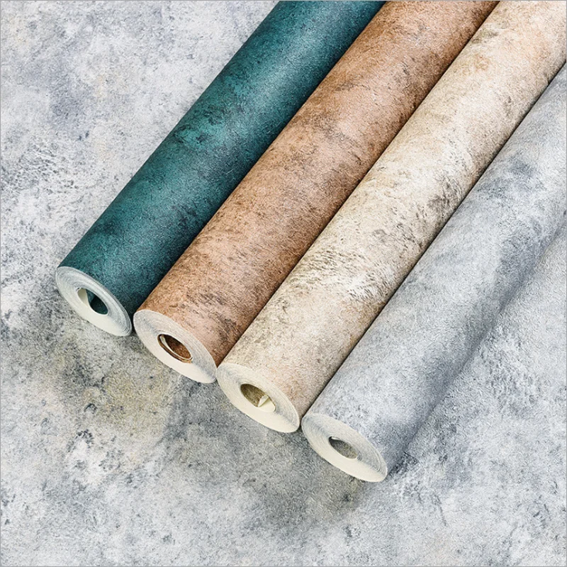 

Cement Gray 3d Wallpaper Roll Solid Vintage Diatom Mud Living Room Dining Room Bedroom Background Waterproof Wall paper 3d Mural