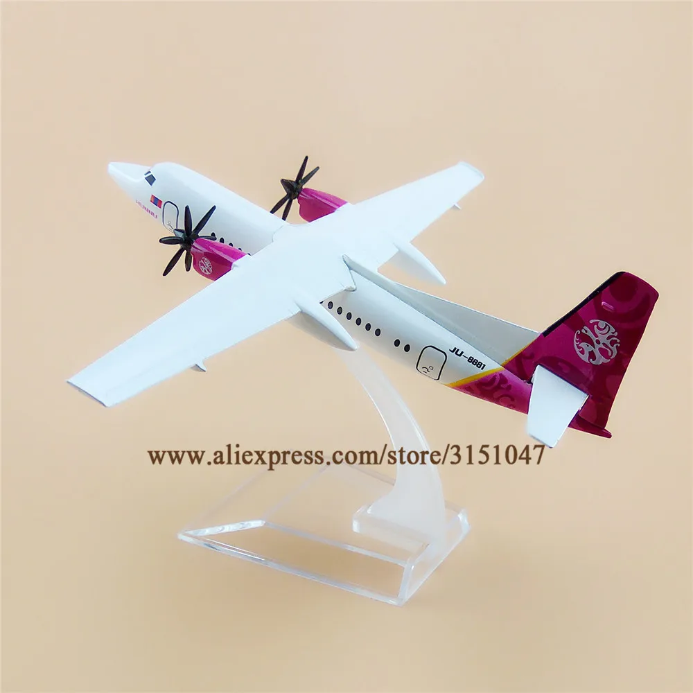 

16 см Монголия хунnu Air Fok Fokker 50 стандартный металлический самолет