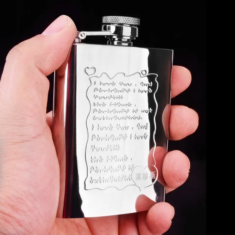 

Фляжка винная из нержавеющей стали DF50JH, маленькая металлическая фляжка в ретро стиле, подарок для мужчин и женщин, уличная фляжка для виски, ...