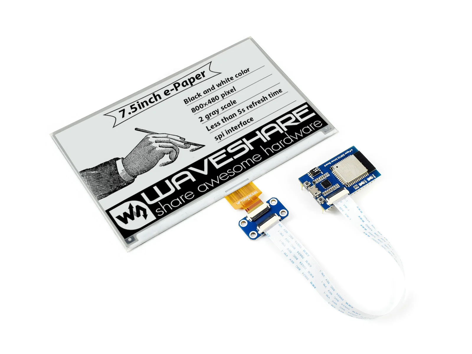 Универсальная плата привода Waveshare для электронной бумаги ESP32 Wi-Fi/Bluetooth
