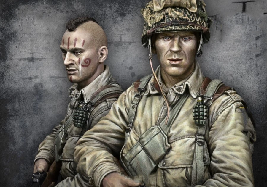 Масштабная модель 1/10 древний воин капитан (включая две головки) бюст из смолы|ww2