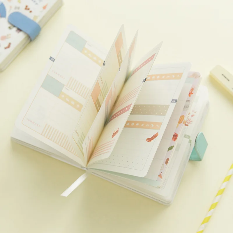 Kawaii блокнот полноцветный планировщик страниц книга иллюстратор страницы
