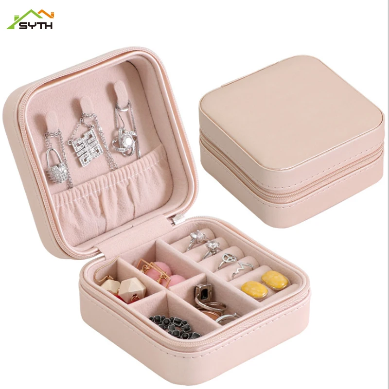

organizador European and American simple portable jewelry box travel jewelry storage bag bracelet jewelry earrings storage box
