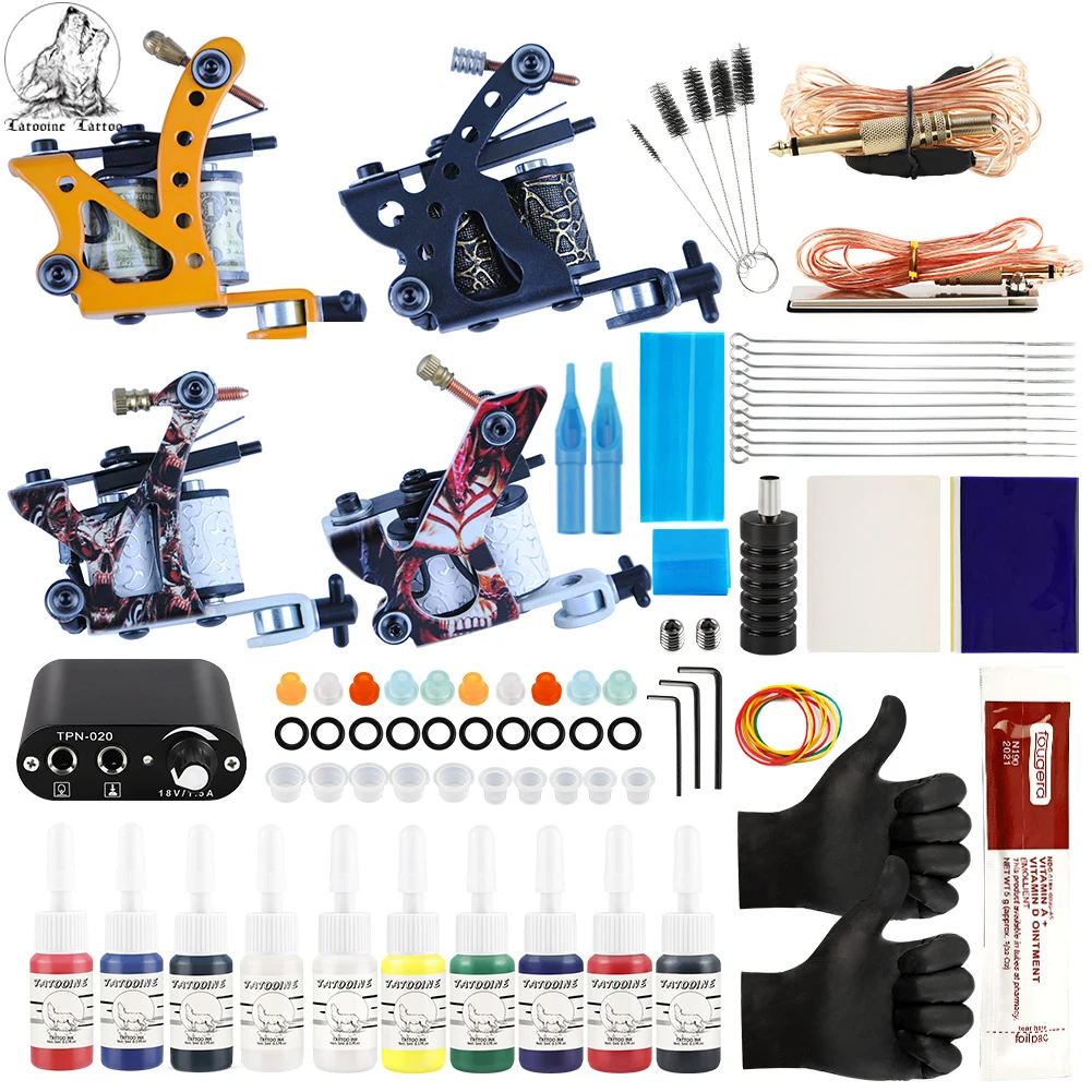 Профессиональный тату машинка набор машины татуировки аксессуары комплект для