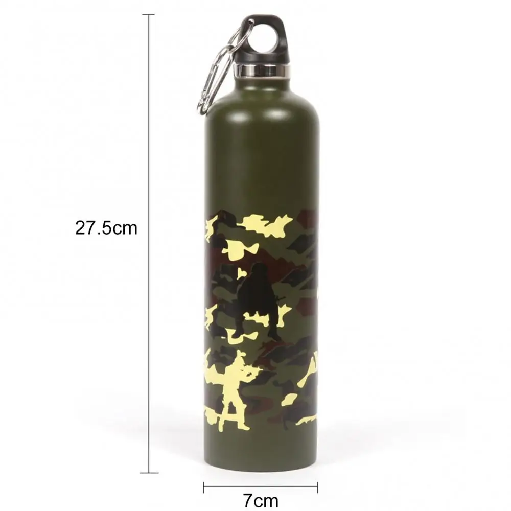 

50% Discounts Hot! 750ML Outdoor Double Layer Thermal Insulation Kettle Camouflage Water Bottle