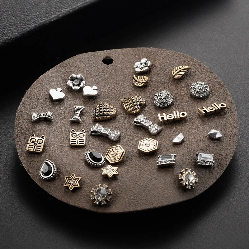 Женские винтажные серьги гвоздики в форме сердца креста животных разные стили с