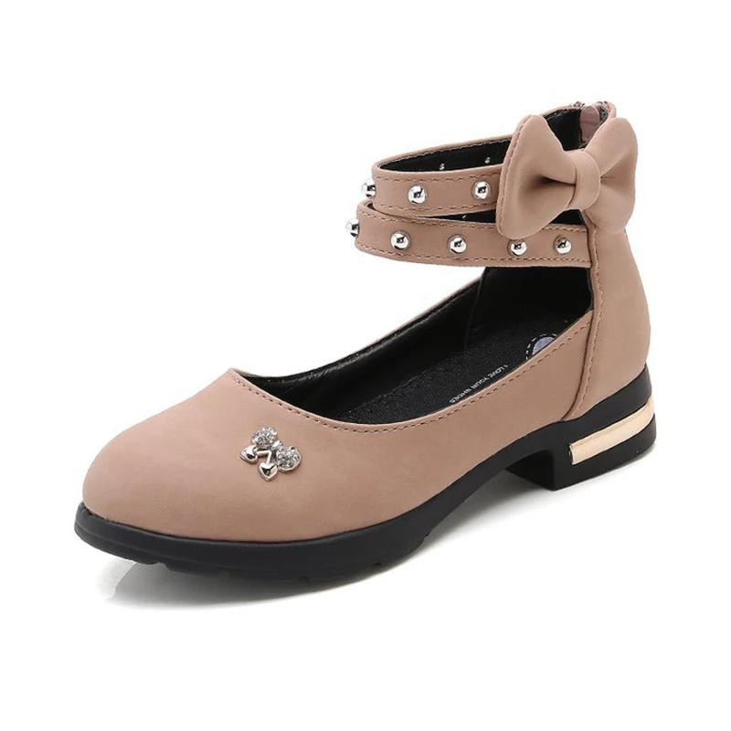 

Skoex Kids Pu Leather Shoes Girl Princess Shoes Fashion Mary Jane Soft Sole Wear-resistant Dance Shoe Low Heel Children's Shoe