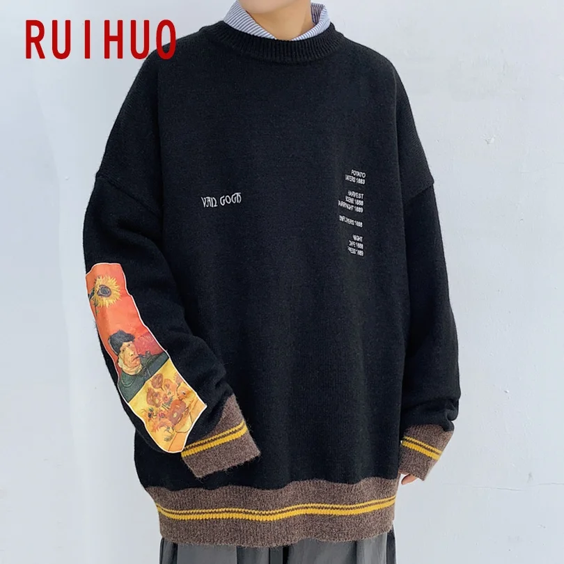 

Knitted Winter Sweater Men Clothing Harajuku Sweaters Pullover Men Sweater Fashion Mens Clothes M-3XL 2023