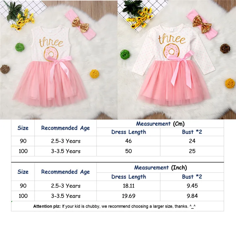 Toddler Baby Girls Princess Party Tutu Sleeveless Dress Donut Birthday Dresses | Детская одежда и обувь