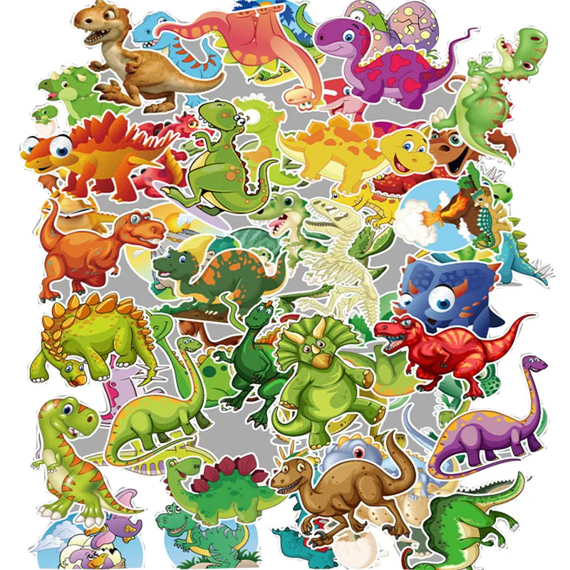 

10/30/50Pcs/Set dinosaur Graffiti Kawaii Stickers For Chidren Toy Waterproof Sticker to DIY Laptop Bicycle Helmet Car Decals
