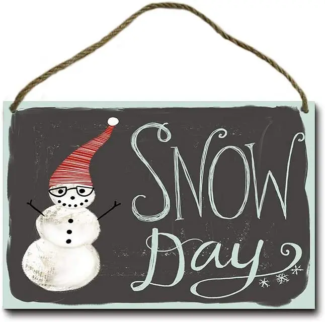 

DIBIEUR Snow Day Tin Sign Vintage Metal Pub Club Cafe Bar Home Wall Art Decoration Poster Retro 20 X 30 cm