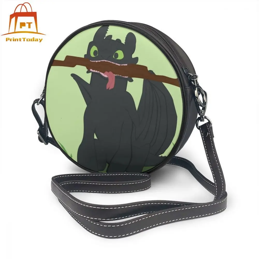 

Train Your Dragon Shoulder Bag Train Your Dragon Leather Bag Small Trending Women Bags Crossbody Round Purse