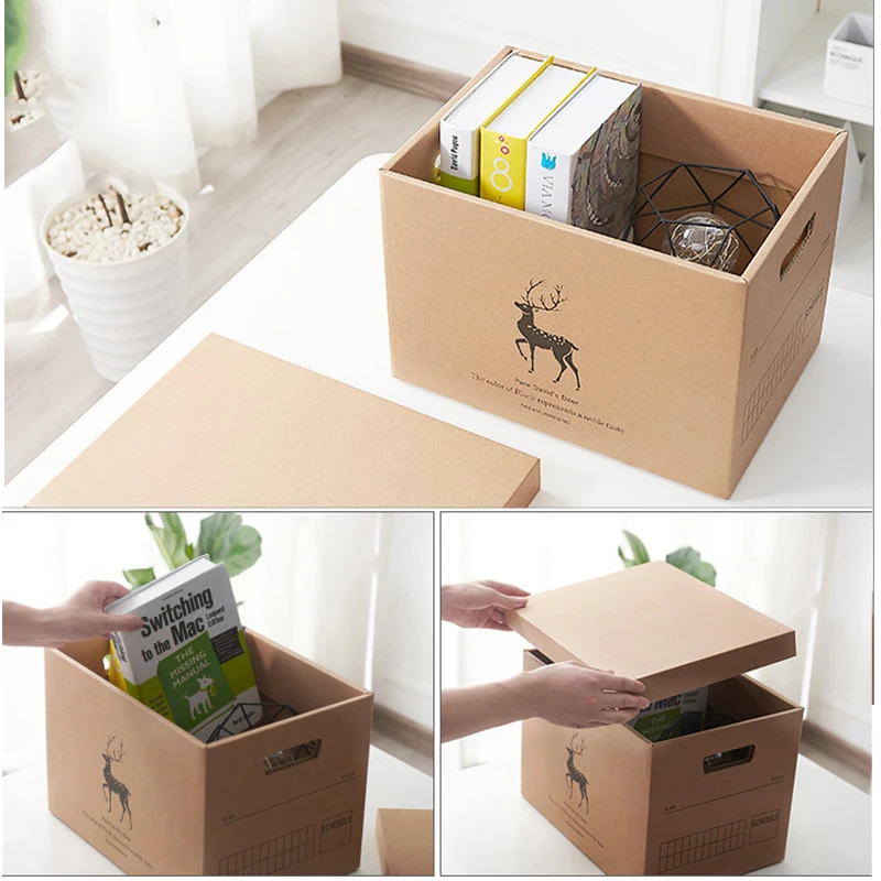 Коробка для хранения коробка бумаги с крышкой мусора книг одежды игрушек