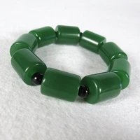 natural green hetian jasper handcarved round beads bracelets beads for couples woman men beads bracelet with jade bracelet