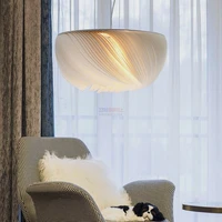 nordic minimalist jelly shaped pendant lamp creative living room bedroom lamp art study parchment decorative pendant lamp