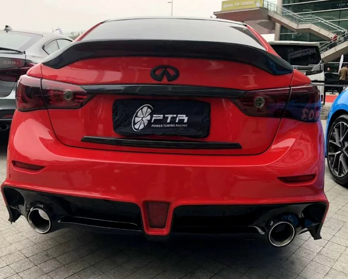 Для Infiniti Q50 Q50S спойлер крыло углеродного волокна задний Багажник 2014 2015 2016 2017 2018