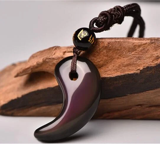 Magatama pendant&ampnecklace obsidian energy crystal pendants ethnic characteristics necklace gifts | Украшения и аксессуары