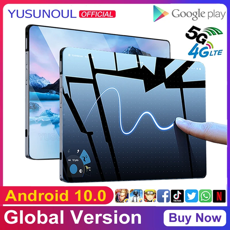 YUSUNOUL New 10 inch tablet Pc Octa Core 4G Phone Call Google Market GPS WiFi FM Bluetooth 10.1 Tablets 8G+128G Android 10.0 tab