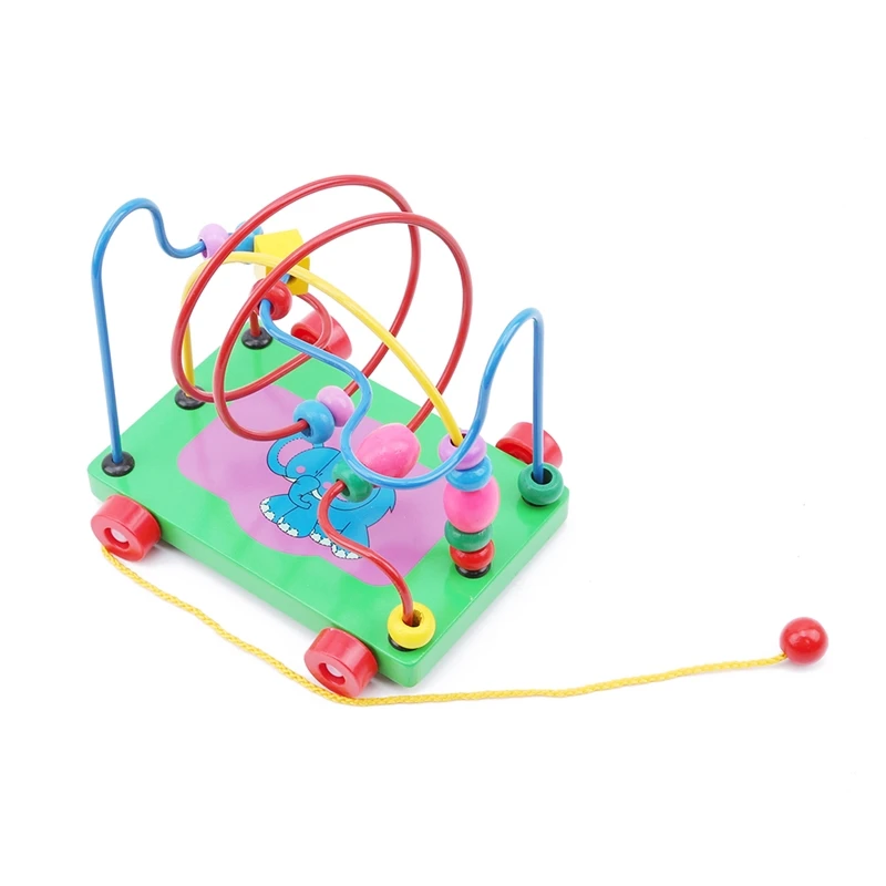 Детская игрушка зеленый мультяшный слон пазл Трейлер круглый бисер бисером