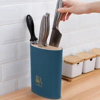 kitchen bamboo wood cover knife holder multifunctional removable drainage knife holder household simple knife storage rack