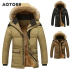 Новинка 2021, мужские толстые парки, мужская повседневная шерстяная куртка с капюшоном и меховым воротником, пальто большого размера 5XL, Мужская зимняя модель